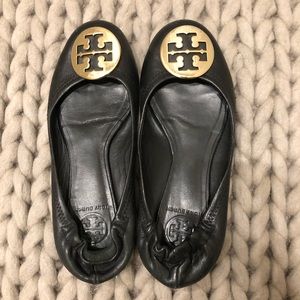 Tory Burch Black Ballet Flats